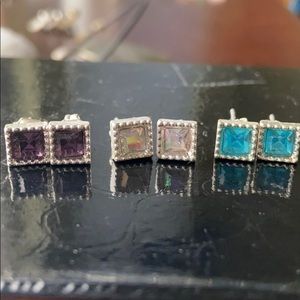 Three Stud Pairs - Earrings